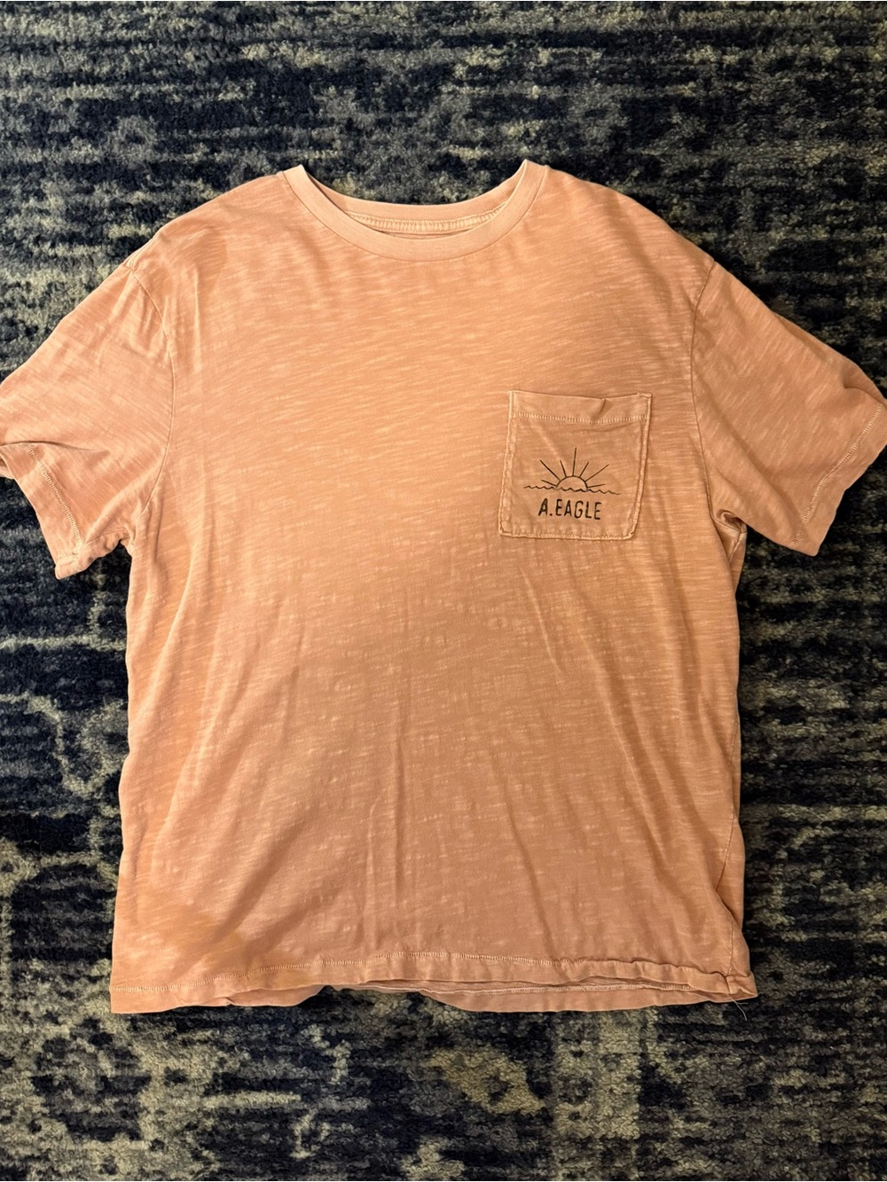 American Eagle Peach Short Sleeve Pocket Tee